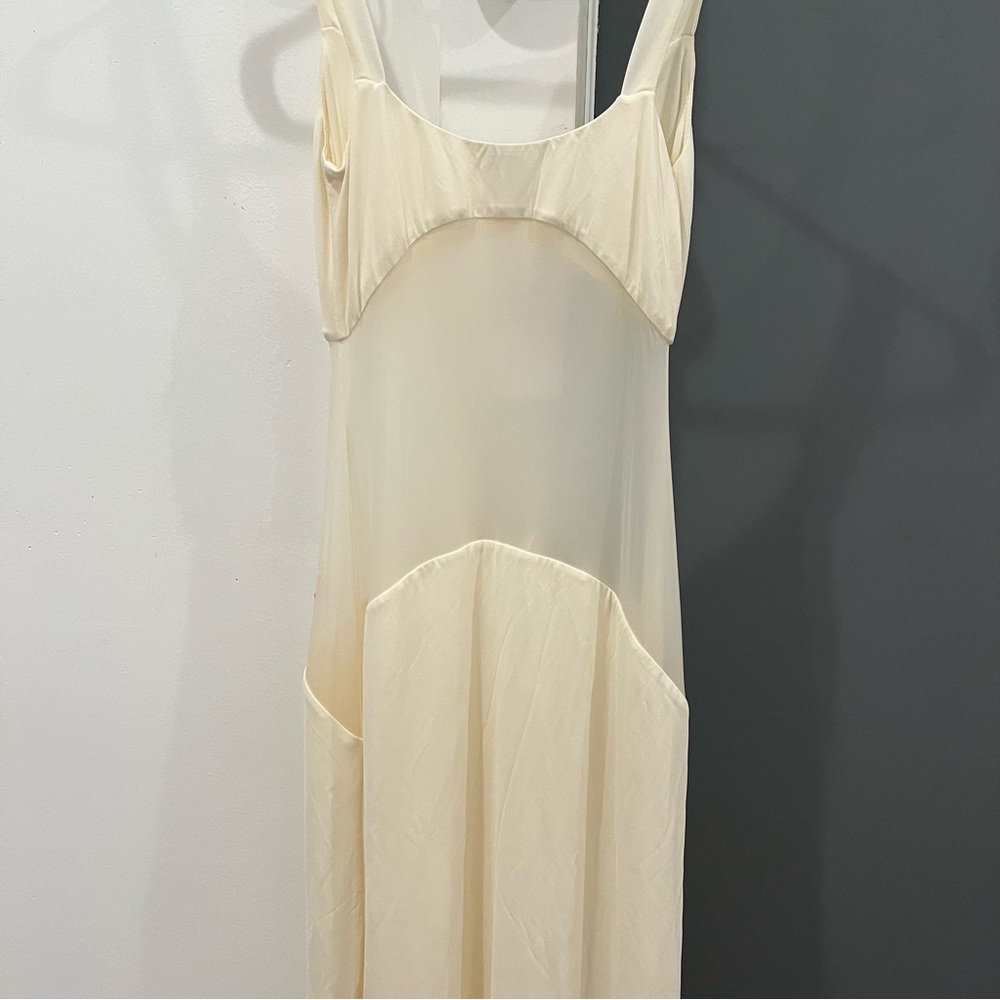 White Sheer Panel Maxi Dress - Picture 10 of 12